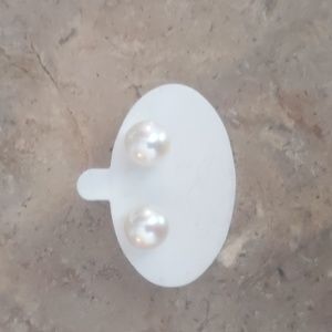 Pearl stud earrings